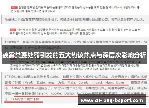 魏震禁赛处罚引发的五大热议焦点与深层次影响分析