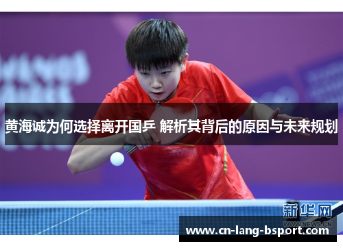 黄海诚为何选择离开国乒 解析其背后的原因与未来规划